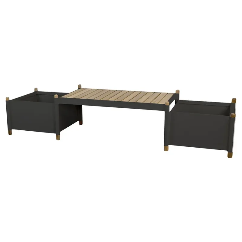 Sticks planter bänk inkl. 2 st planter Teak/lava grey Beställ nu